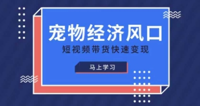 宠物赛道快速变现精品课-新智路文化抖音电商教程下载-创课星球网-金维维的个人IP平台
