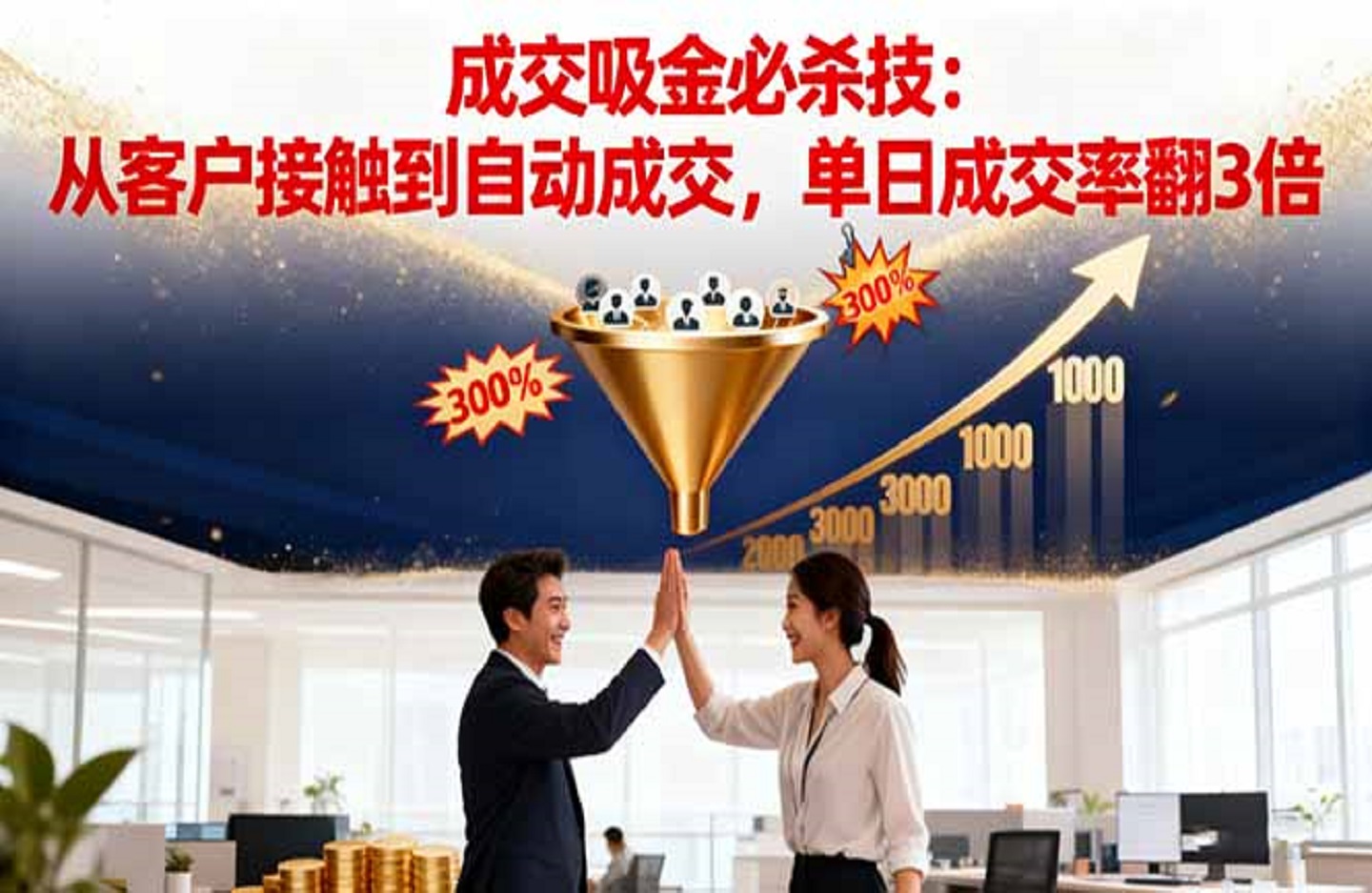 吸金成交营销必杀技:从客户接触到自动成交,单日成交率翻3倍-创课星球网-金维维的个人IP平台