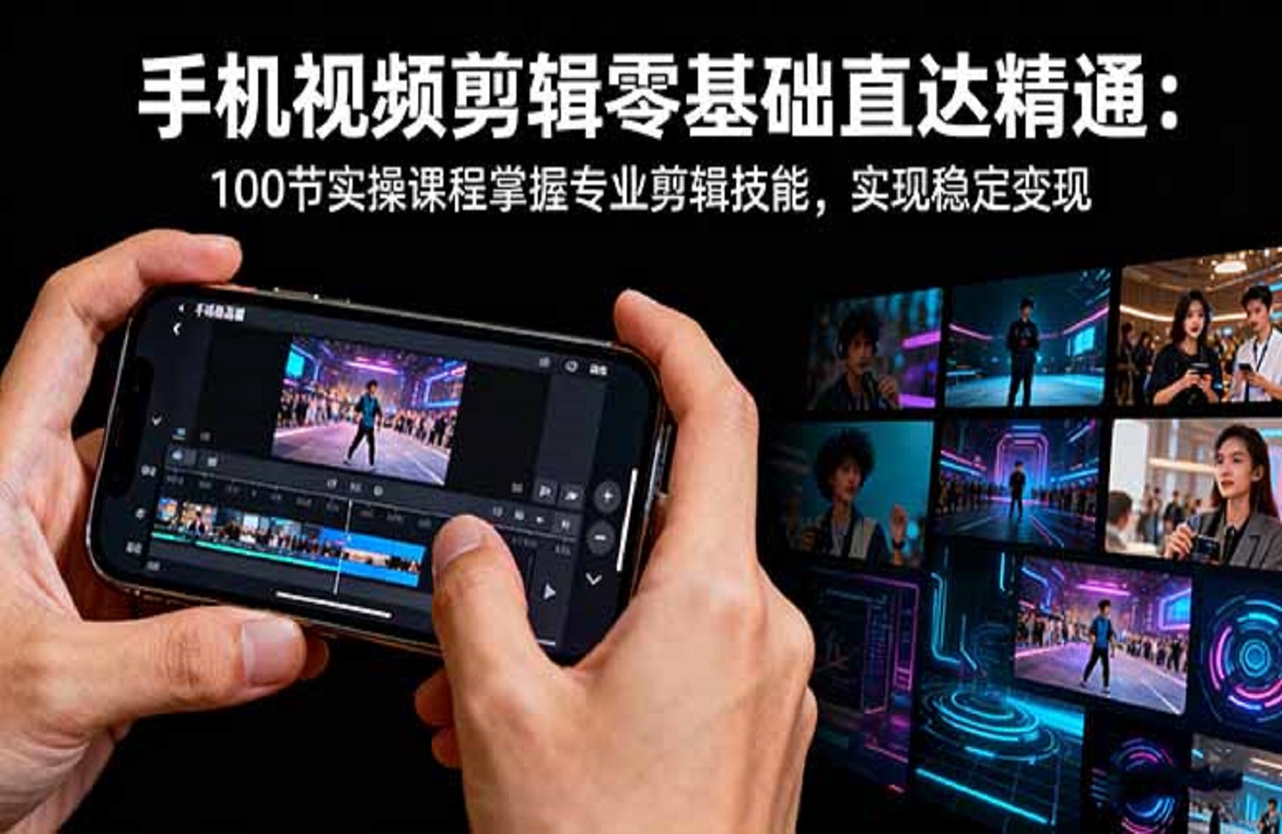 手机视频剪辑零基础直达精通:100节实操课程掌握专业剪辑技能-创课星球网-金维维的个人IP平台