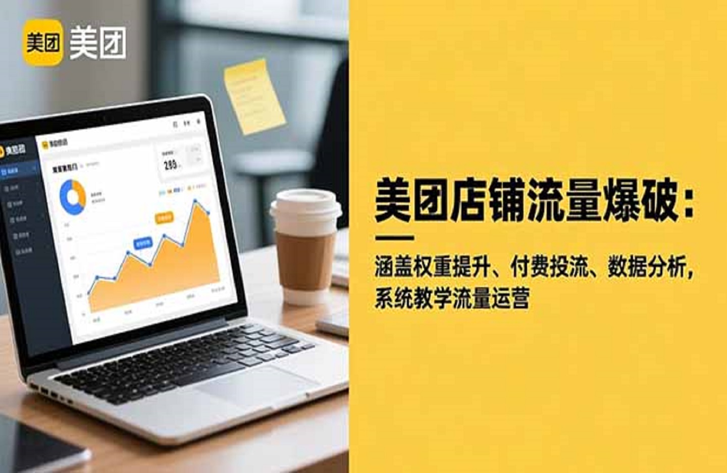 美团店铺流量爆破:涵盖权重提升、付费投流、数据分析,系统教学流量运营-创课星球网-金维维的个人IP平台