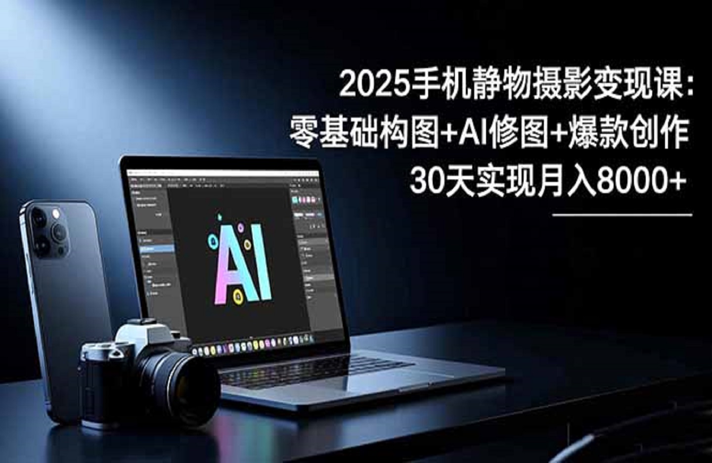 2025手机 静物摄影变现课：零基础构图+AI修图+爆款创作-创课星球网-金维维的个人IP平台