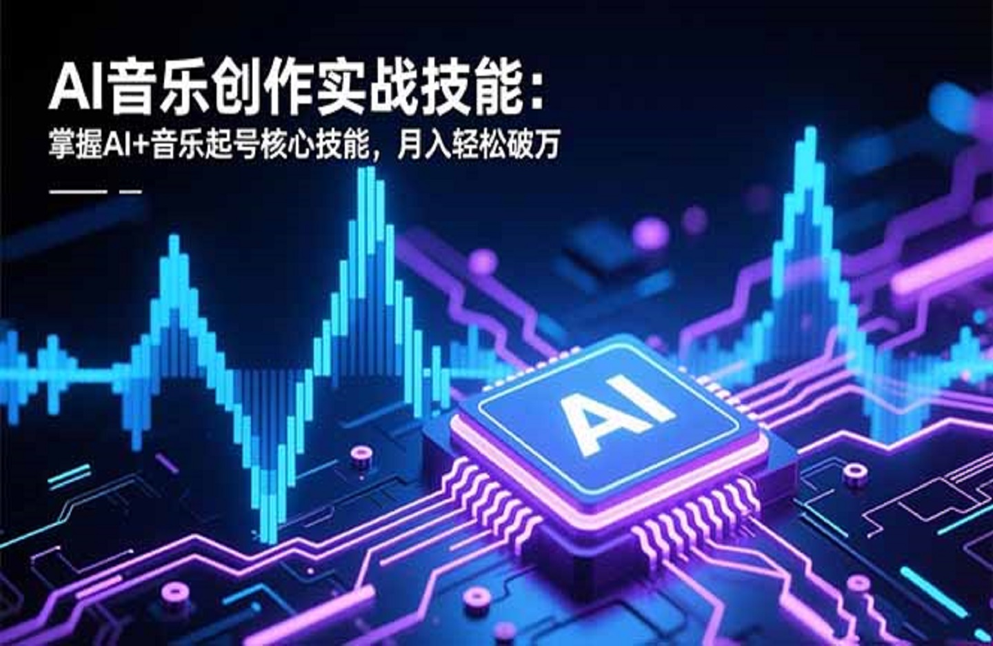 AI音乐创作实战技能：掌握AI+音乐起号核心技能，月入轻松破万-创课星球网-金维维的个人IP平台