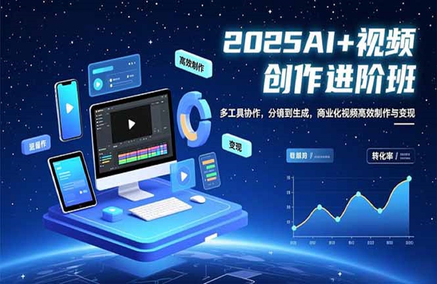 AI+视频创作进阶班：多工具协作，分镜到生成，商业化视频高效制作与变现-创课星球网-金维维的个人IP平台