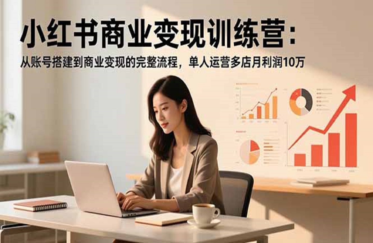 小红书商业变现训练营:从账号搭建到商业变现的完整流程,单人运营多店月利润10万-创课星球网-金维维的个人IP平台