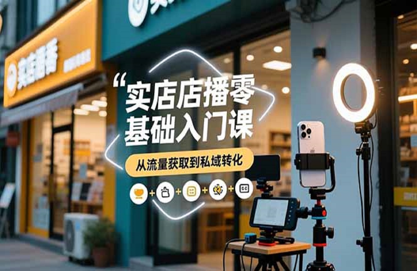 实体店播零基础入门课，实体店+短视频+直播+微信生态+私域社群，从流量获取到私域转化-创课星球网-金维维的个人IP平台